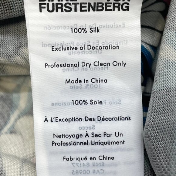 Diane von Furstenberg Women's Julian Two Wrap Dress Fortune Vine Print Size XS - Picture 5 of 8